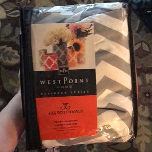 Grey chevron Twin size 100% cotton duvet cover